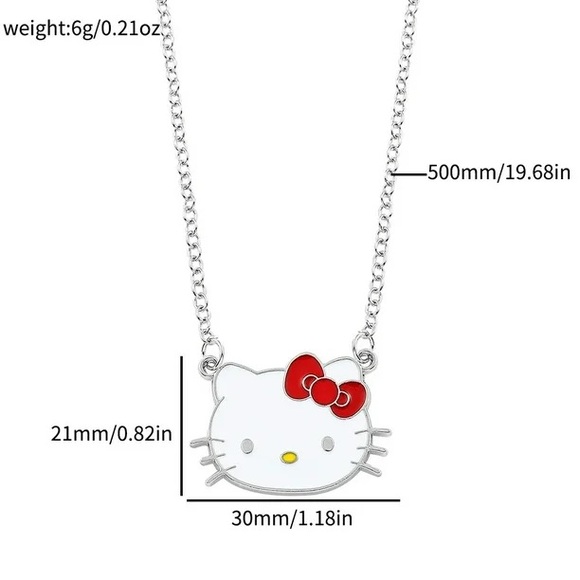 NWT Hello Kitty Enamel Pendant Necklace - Picture 3 of 4